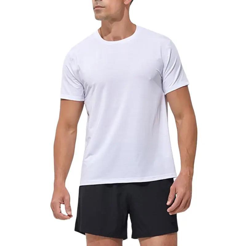 HOLAFISH Men's mesh quick-drying crew neck short sleeve T-shirt