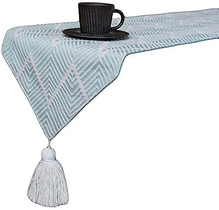 HolaFish Table Runners Gemetric Table Runners,Coffee Table Tablecloth Modern Nordic Tablecloth Strip Decorative Tablecloth for Wedding Party Holiday Decorations (Color : Blue, Size : 34X220CM)