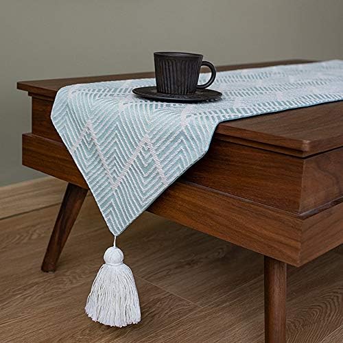 HolaFish Table Runners Gemetric Table Runners,Coffee Table Tablecloth Modern Nordic Tablecloth Strip Decorative Tablecloth for Wedding Party Holiday Decorations (Color : Blue, Size : 34X220CM)