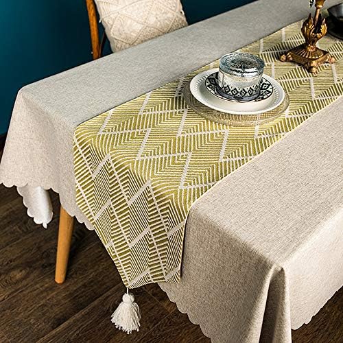 HolaFish Table Runners Gemetric Table Runners,Coffee Table Tablecloth Modern Nordic Tablecloth Strip Decorative Tablecloth for Wedding Party Holiday Decorations (Color : Blue, Size : 34X220CM)