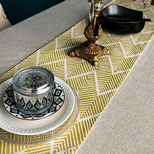 HolaFish Table Runners Gemetric Table Runners,Coffee Table Tablecloth Modern Nordic Tablecloth Strip Decorative Tablecloth for Wedding Party Holiday Decorations (Color : Blue, Size : 34X220CM)