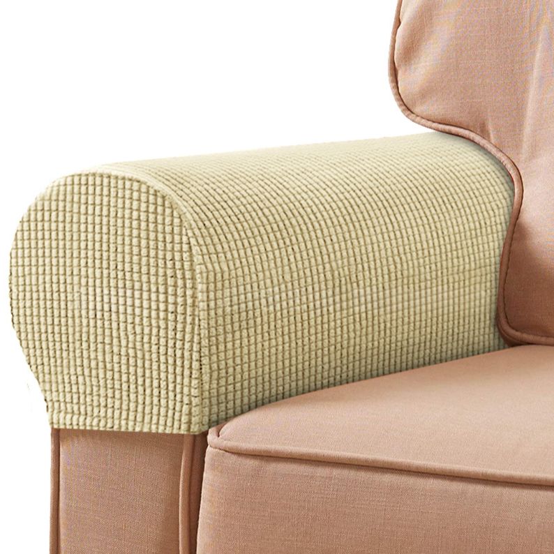 HolaFish Stretch Armrest Spandex Arm Covers for Chairs Couch Armchair Slipcovers for Recliner Sofa with Twist Pins 2pcs