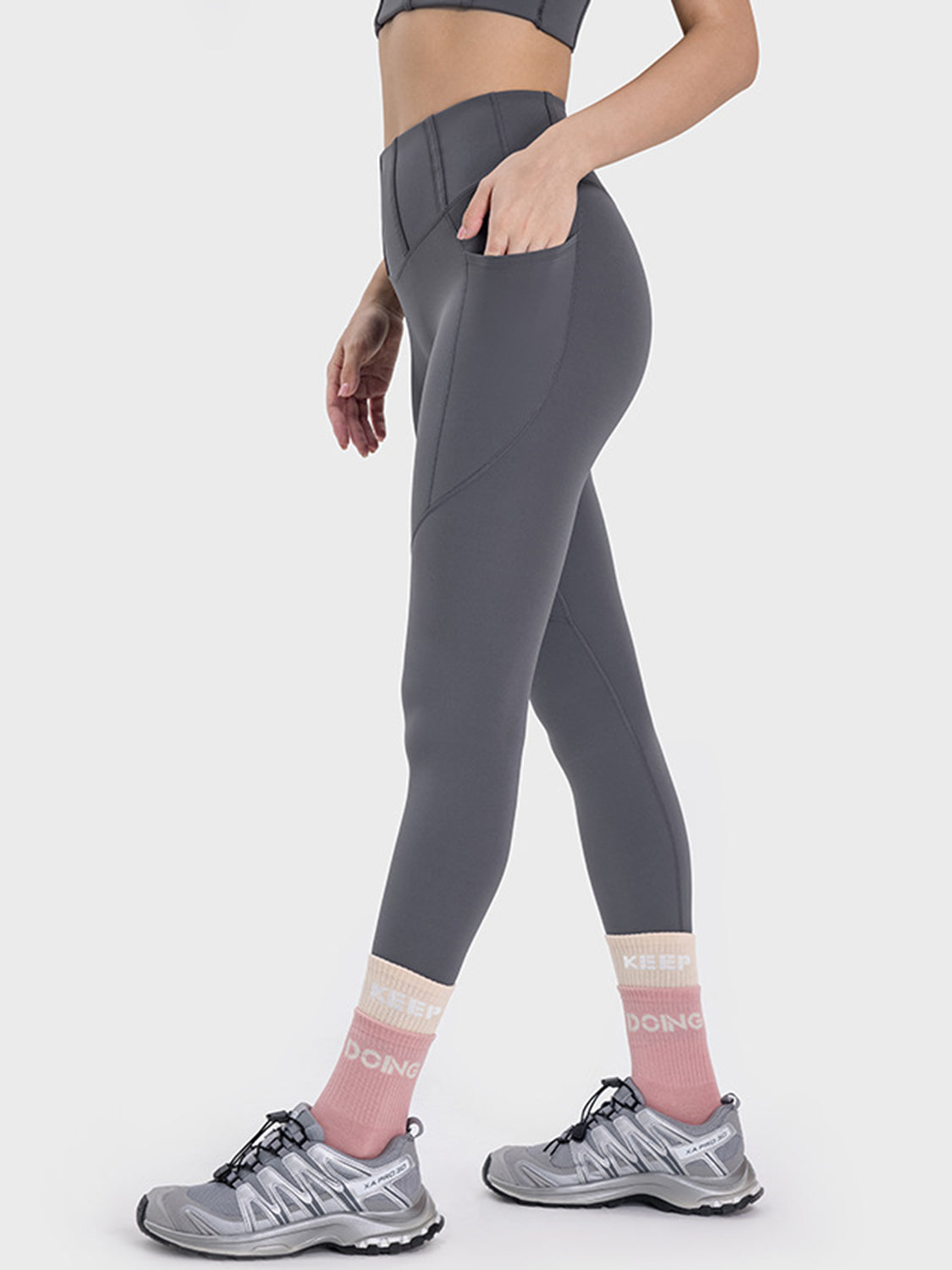 HolaFish Pocketed High Waist Active Leggings